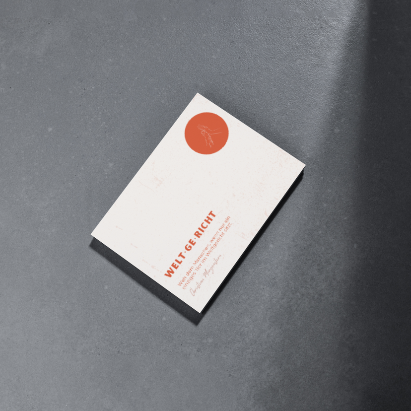 Postkarte WELTGERICHT